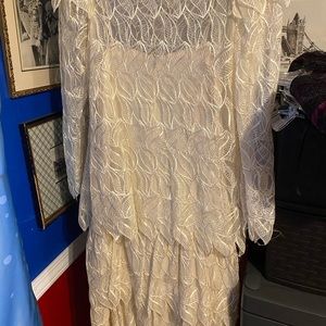 Vintage 1920 Downtown Abby Styled Lace Dress 10